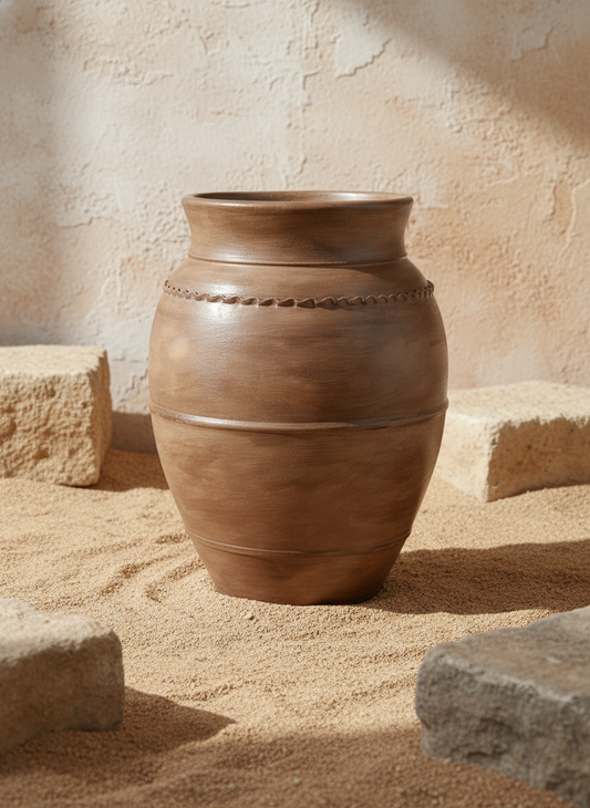 Vaso terracota artesanal RÚSTICO G feito à mão Portugal. Decoração minimalista, wabi-sabi, rústica, mediterrânico e farmehouse. Decoração e design de interiores; decoração e design biofílico;