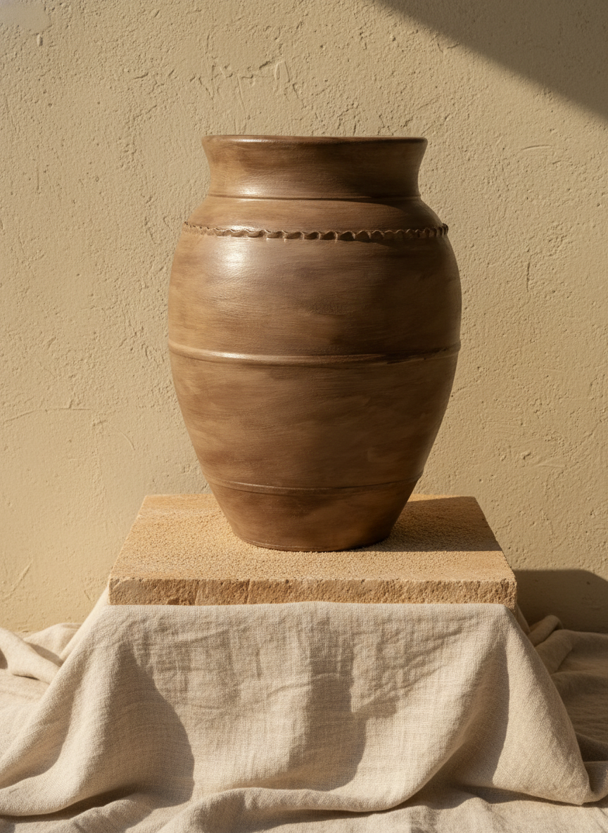 Vaso terracota artesanal RÚSTICO G feito à mão Portugal. Decoração minimalista, wabi-sabi, rústica, mediterrânico e farmehouse. Decoração e design de interiores; decoração e design biofílico;