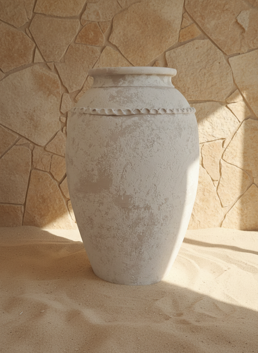 Vaso terracota artesanal Tamar E feito à mão Portugal. Design biofílico; Decoração estilo wabi-sabi, minimalista, rústico, mediterrânico, Japandi e farmehouse. Decoração de interiores; Decoração sustentável;