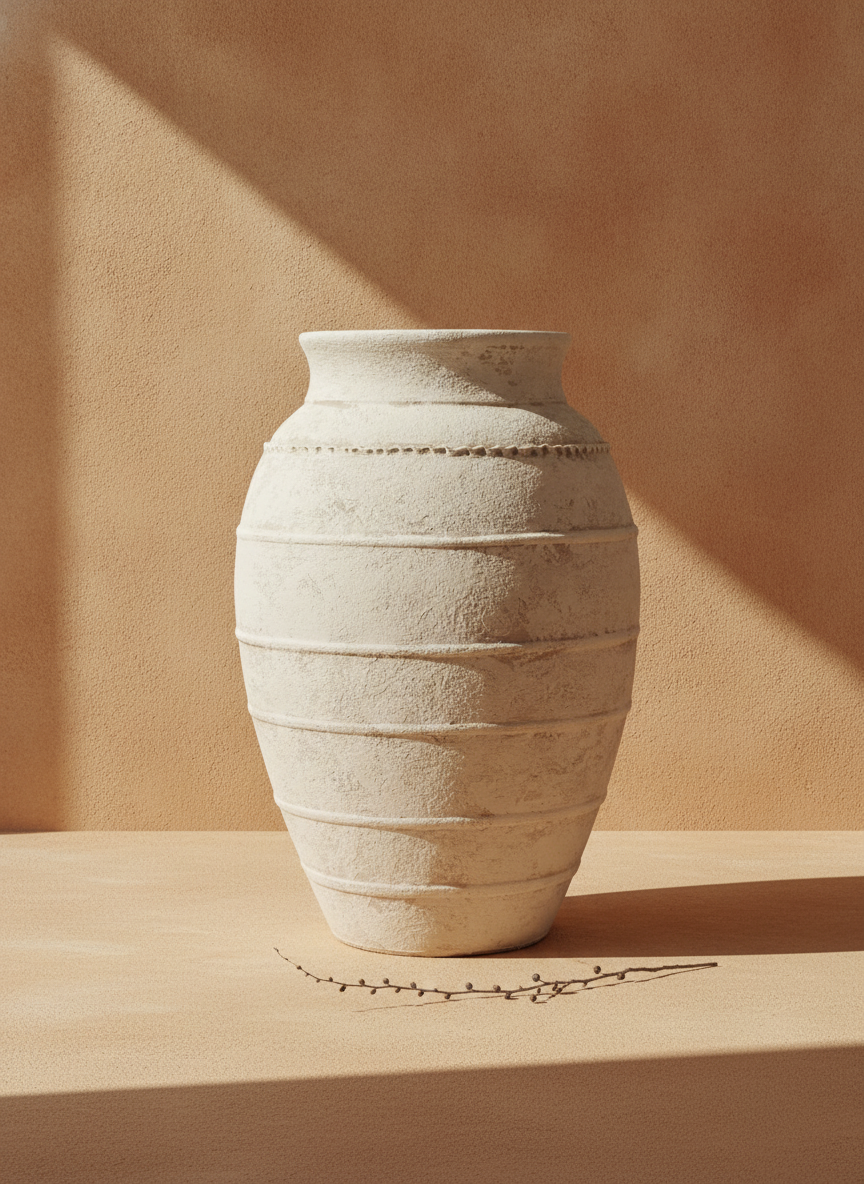 Vaso terracota artesanal LAMOUR J feito à mão Portugal. Decoração sustentável; Decoração orgânica; decoração e design biofílico; Decoração minimalista, wabi-sabi, rústica, mediterrânico e farmehouse.  Design de interiores; 