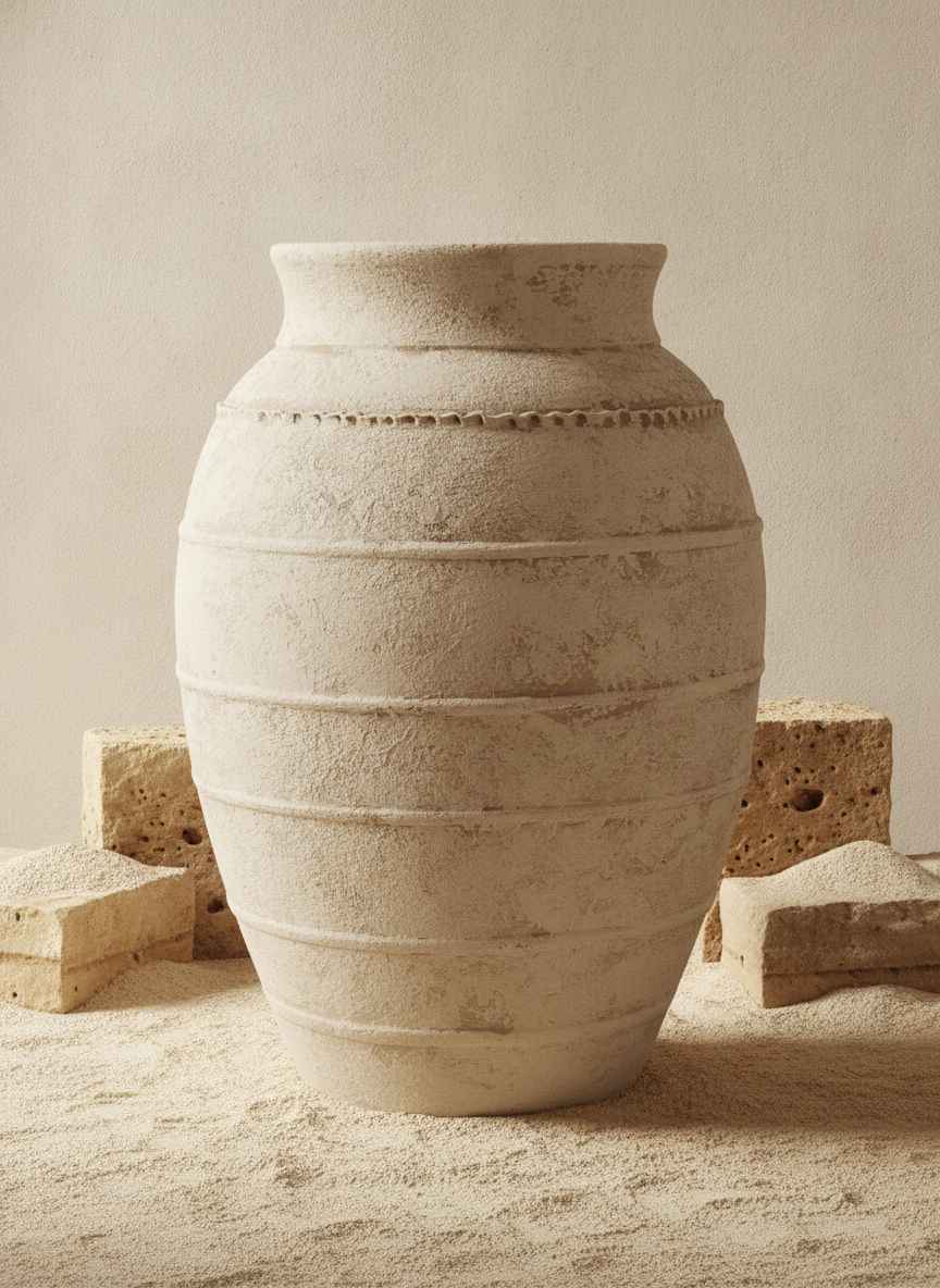 Vaso terracota artesanal LAMOUR J feito à mão Portugal. Decoração sustentável; Decoração orgânica; decoração e design biofílico; Decoração minimalista, wabi-sabi, rústica, mediterrânico e farmehouse.  Design de interiores; 