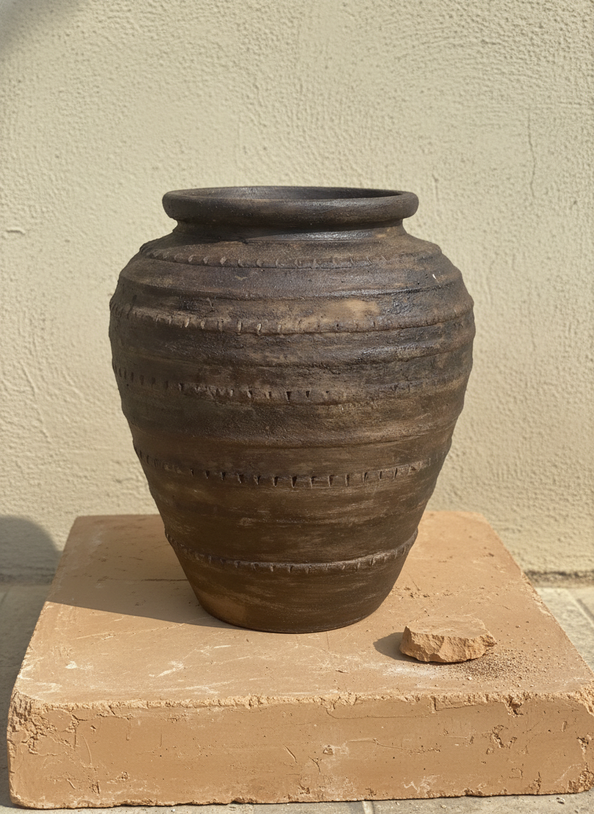 Vaso terracota artesanal RÚSTICO L, feito artesanalmente em Portugal. Decoração de interiores; Design biofílico; Decoração sustentável nos estilos: Japandi, minimalista, rústico, mediterrânico, farmhouse e cottage. 