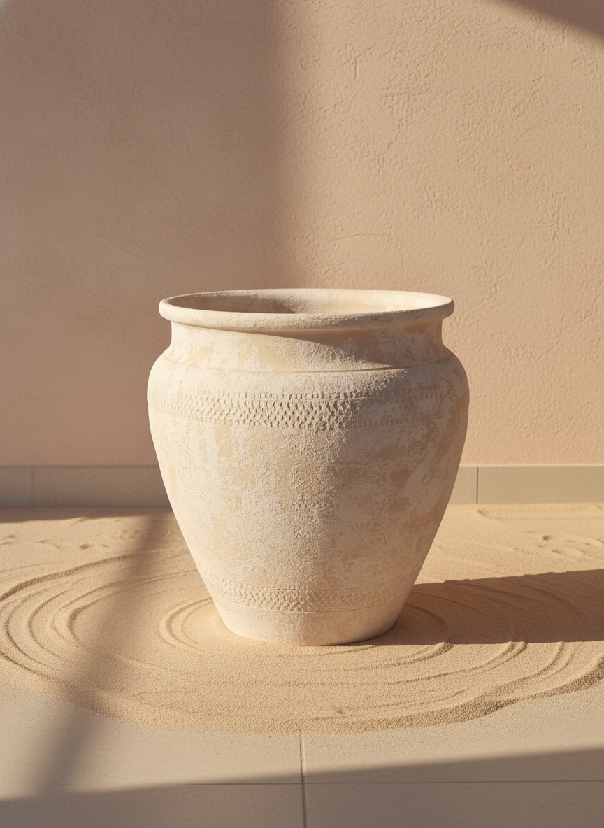 Vaso terracota artesanal Alura C made in Portugal, decoração wabi-sabi, minimalista, rústico, mediterrânico, e outras. Decoração e design de interiores; decoração e design biofílico;