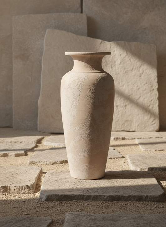 Vaso terracota artesanal  EXC 13, handmade em Portugal. Decoração orgânica; cottagecore, wabi-sabi, farmhouse, Japandi, minimalista, mediterrânica e moderno. Design de interiores sustentável; design biofílico;