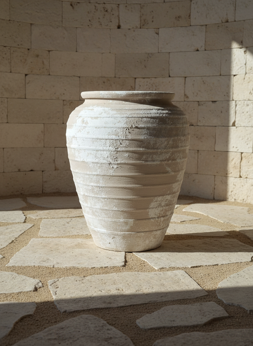 Vaso terracota artesanal Marua K, feito à mão Portugal. Estilo wabi-sabi, minimalista, rústico, mediterrânico, moderno e outras. Decoração sustentável e design de interiores; design biofílico;