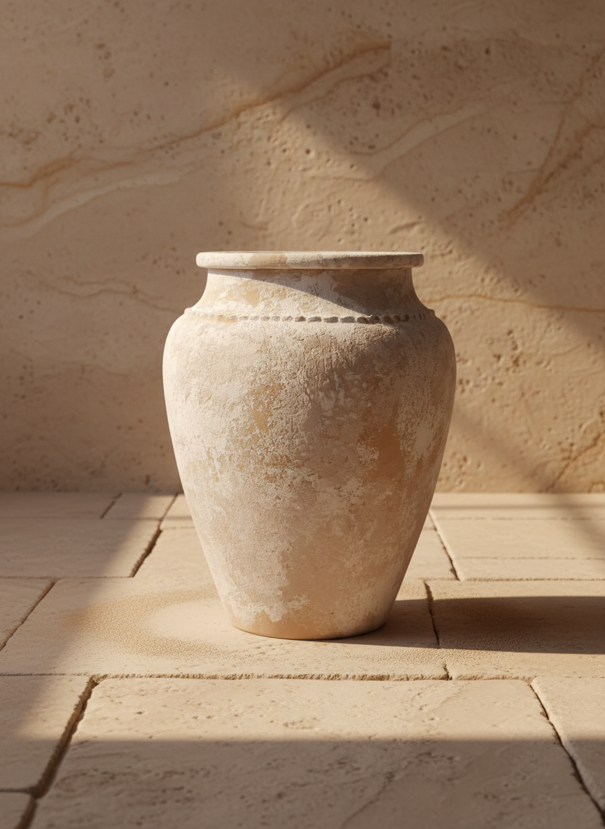 Vaso terracota artesanal Kora L,  artesanato made in em Portugal. Decoração de interiores; Design biofílico; Decoração sustentável nos estilos: Japandi, minimalista, rústico, mediterrânico, farmhouse e cottage. 