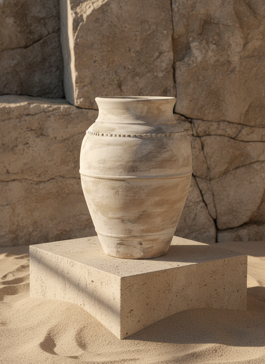Vaso terracota artesanal LAMOUR D feito à mão Portugal. Decoração sustentável; Decoração e design de interiores; decoração e design biofílico; Decoração minimalista, wabi-sabi, rústica, mediterrânico e farmehouse. 