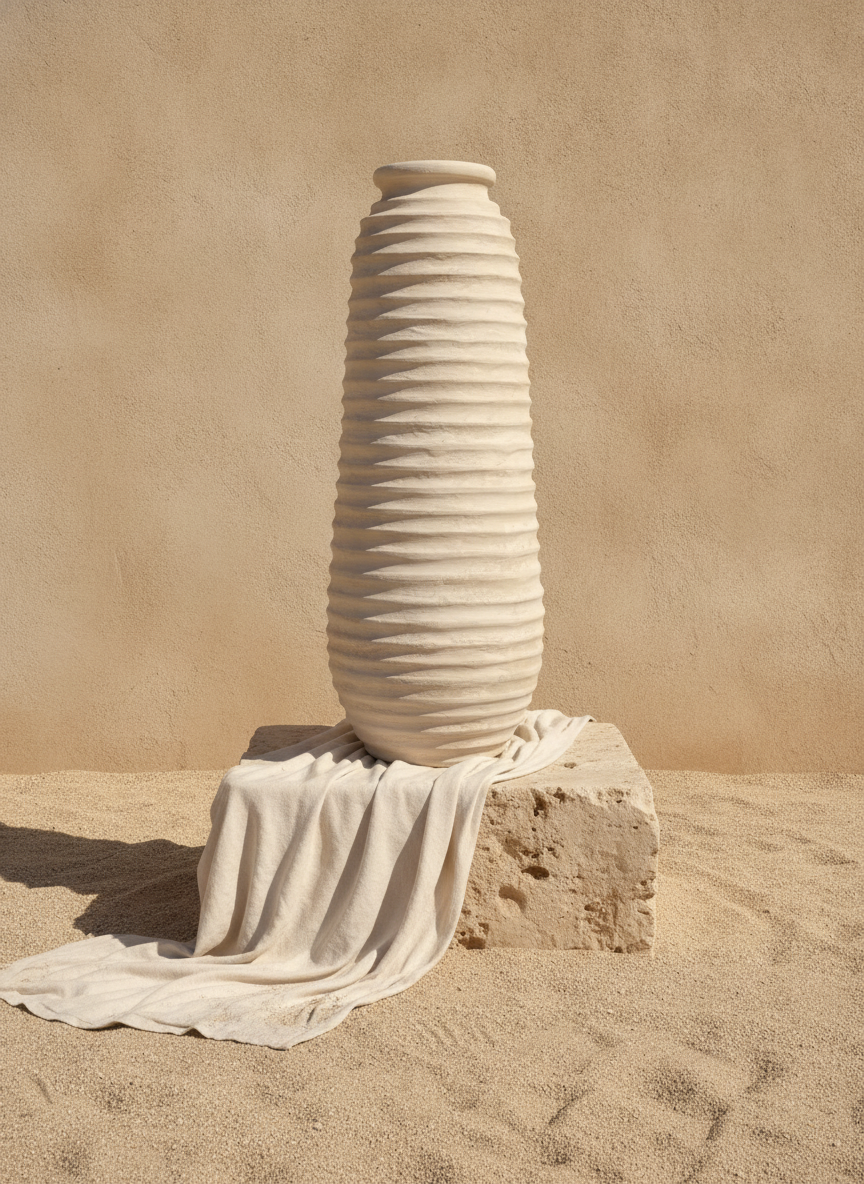 Vaso terracota artesanal  EXC 23, handmade em Portugal. Design de interiores sustentável; design biofílico.   Decoração orgânica; Decoração wabi-sabi, farmhouse, Japandi, minimalista, mediterrânica, cottagecore e moderno.