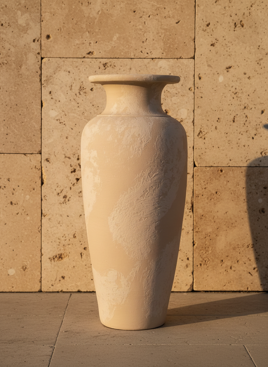 Vaso terracota artesanal  EXC 13, handmade em Portugal. Decoração orgânica; cottagecore, wabi-sabi, farmhouse, Japandi, minimalista, mediterrânica e moderno. Design de interiores sustentável; design biofílico;