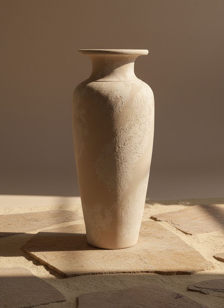 Vaso terracota artesanal  EXC 13, handmade em Portugal. Decoração orgânica; cottagecore, wabi-sabi, farmhouse, Japandi, minimalista, mediterrânica e moderno. Design de interiores sustentável; design biofílico;