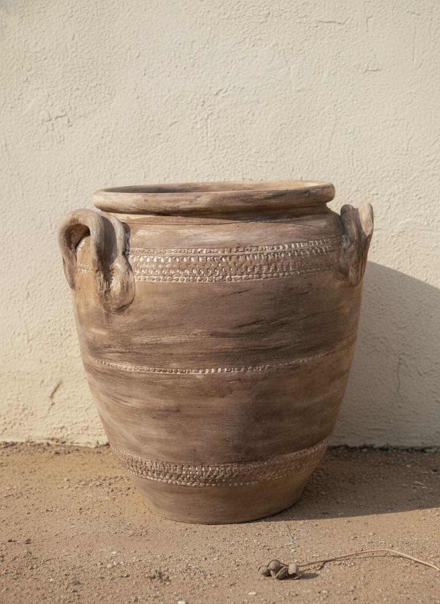 Vaso terracota artesanal RÚSTICO Z.1 made in Portugal. Estilo orgânico. Decoração wabi-sabi, minimalista, rústico, mediterrânico, Japandi e farmehouse. Decoração e design de interiores; decoração e design biofílico;
