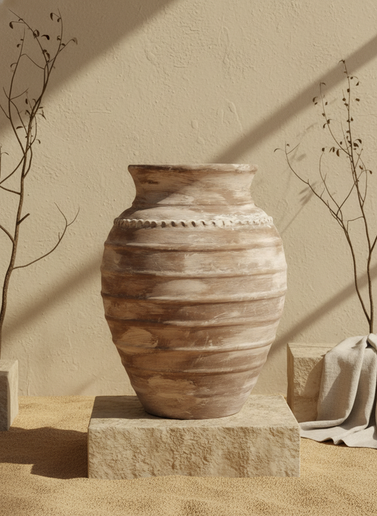 Vaso terracota artesanal RÚSTICO G feito à mão Portugal. Decoração minimalista, wabi-sabi, rústica, mediterrânico e farmehouse. Decoração e design de interiores; decoração e design biofílico;