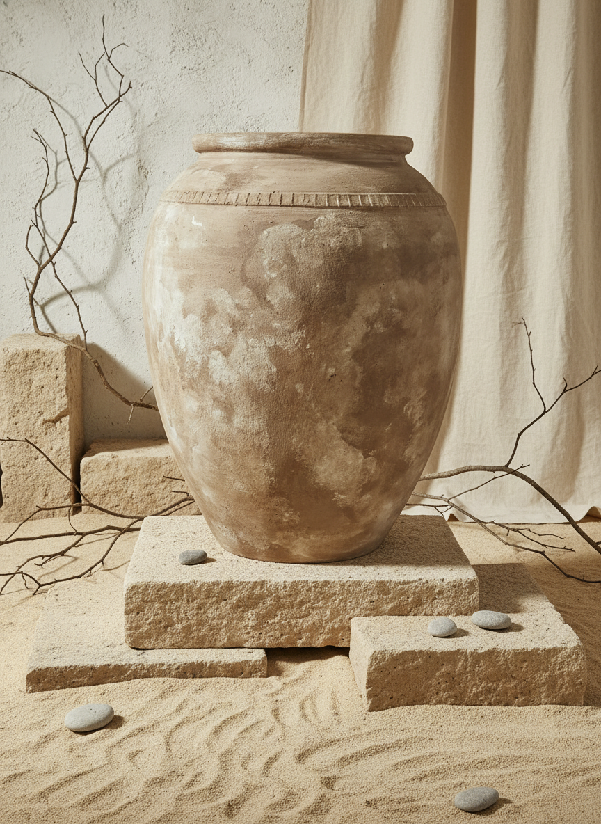 Vaso terracota artesanal RÚSTICO K feito à mão em Portugal, decoração wabi-sabi, minimalista, rústica, mediterrânica, cottagecore e farmhouse . Decoração e design de interiores; decoração e design biofílico;