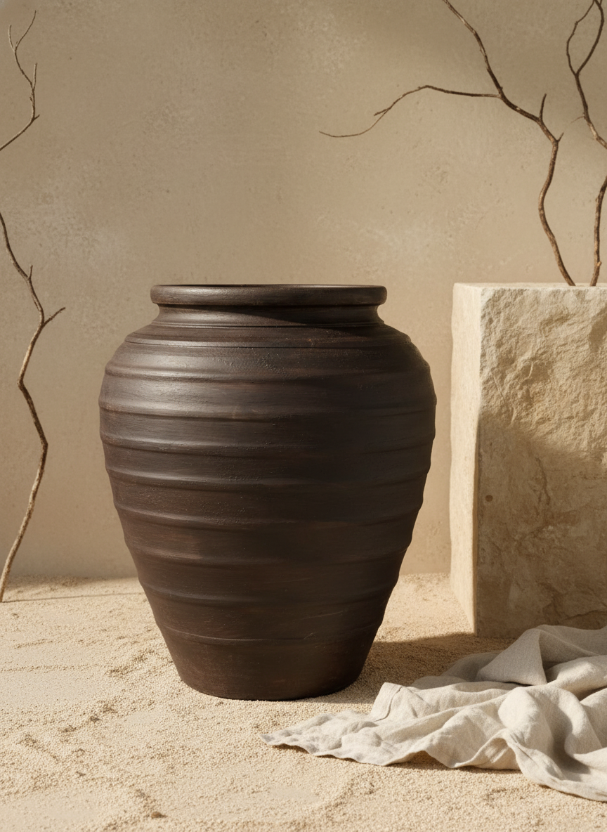 Vaso terracota artesanal Rústico C, feito artesanalmente em Portugal. Decoração  minimalista, rústico, mediterrânico, farmhouse e cottage. Decoração de interiores; Design biofílico; Decoração sustentável