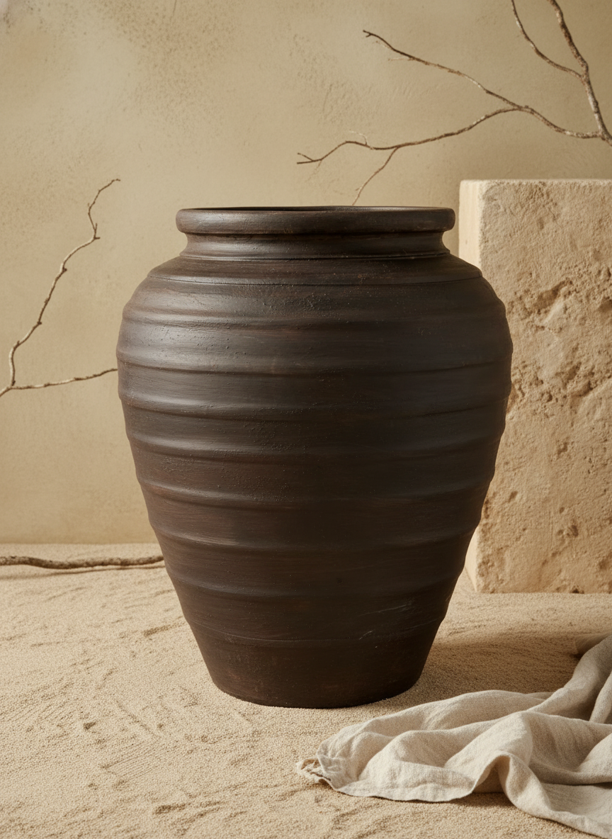 Vaso terracota artesanal Rústico C, feito artesanalmente em Portugal. Decoração  minimalista, rústico, mediterrânico, farmhouse e cottage. Decoração de interiores; Design biofílico; Decoração sustentável