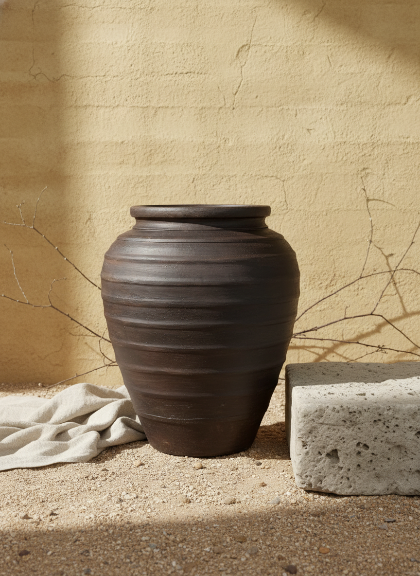 Vaso terracota artesanal Rústico C, feito artesanalmente em Portugal. Decoração  minimalista, rústico, mediterrânico, farmhouse e cottage. Decoração de interiores; Design biofílico; Decoração sustentável