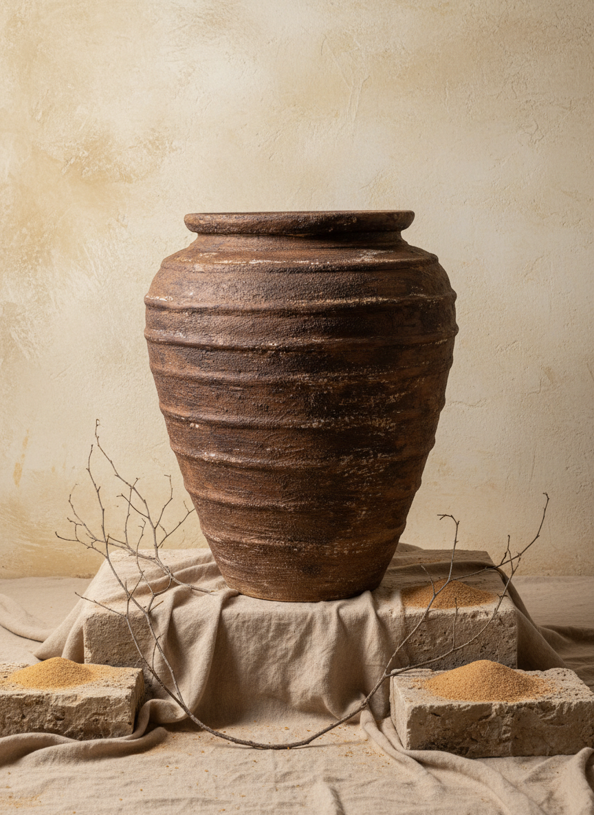 Vaso terracota artesanal Rústico A, feito artesanalmente em Portugal. Decoração Japandi, minimalista, rústico, mediterrânico, farmhouse e cottage. Decoração de interiores; Design biofílico; Decoração sustentável