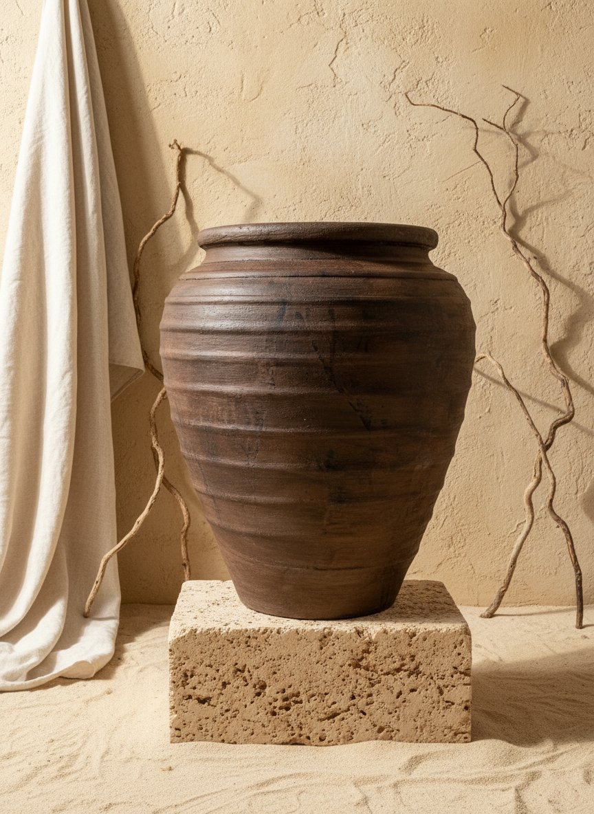 Vaso terracota artesanal Rústico E, feito  em Portugal. Decoração  minimalista, rústico, mediterrânico, farmhouse e cottage. Decoração de interiores; Design biofílico; Decoração sustentável