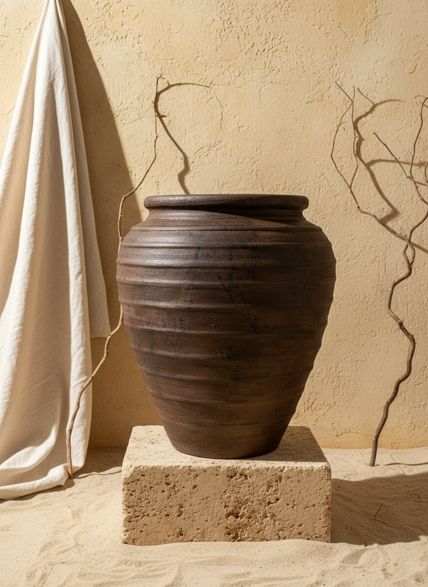Vaso terracota artesanal Rústico E, feito  em Portugal. Decoração  minimalista, rústico, mediterrânico, farmhouse e cottage. Decoração de interiores; Design biofílico; Decoração sustentável