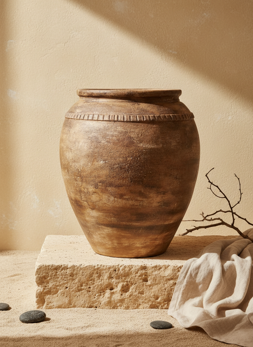 Vaso terracota artesanal RÚSTICO N feito à mão Portugal, decoração wabi-sabi, minimalista, rústico, mediterrânico, Japandi e farmehouse. Decoração e design de interiores; decoração e design biofílico;