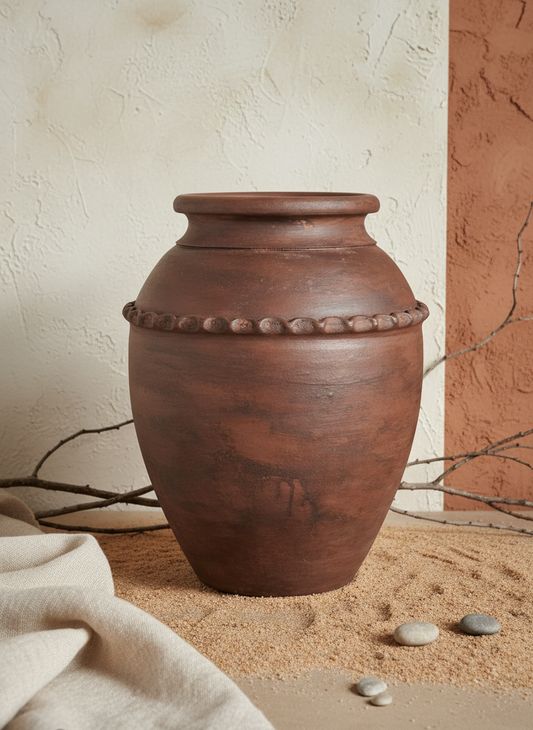 Vaso terracota artesanal RÚSTICO T feito à mão Portugal.  Decoração de interiores e exteriores; Estilos minimalista, rústico, mediterrânico, Japandi, estilo wabi-sabi e farmehouse.   Design biofílico;