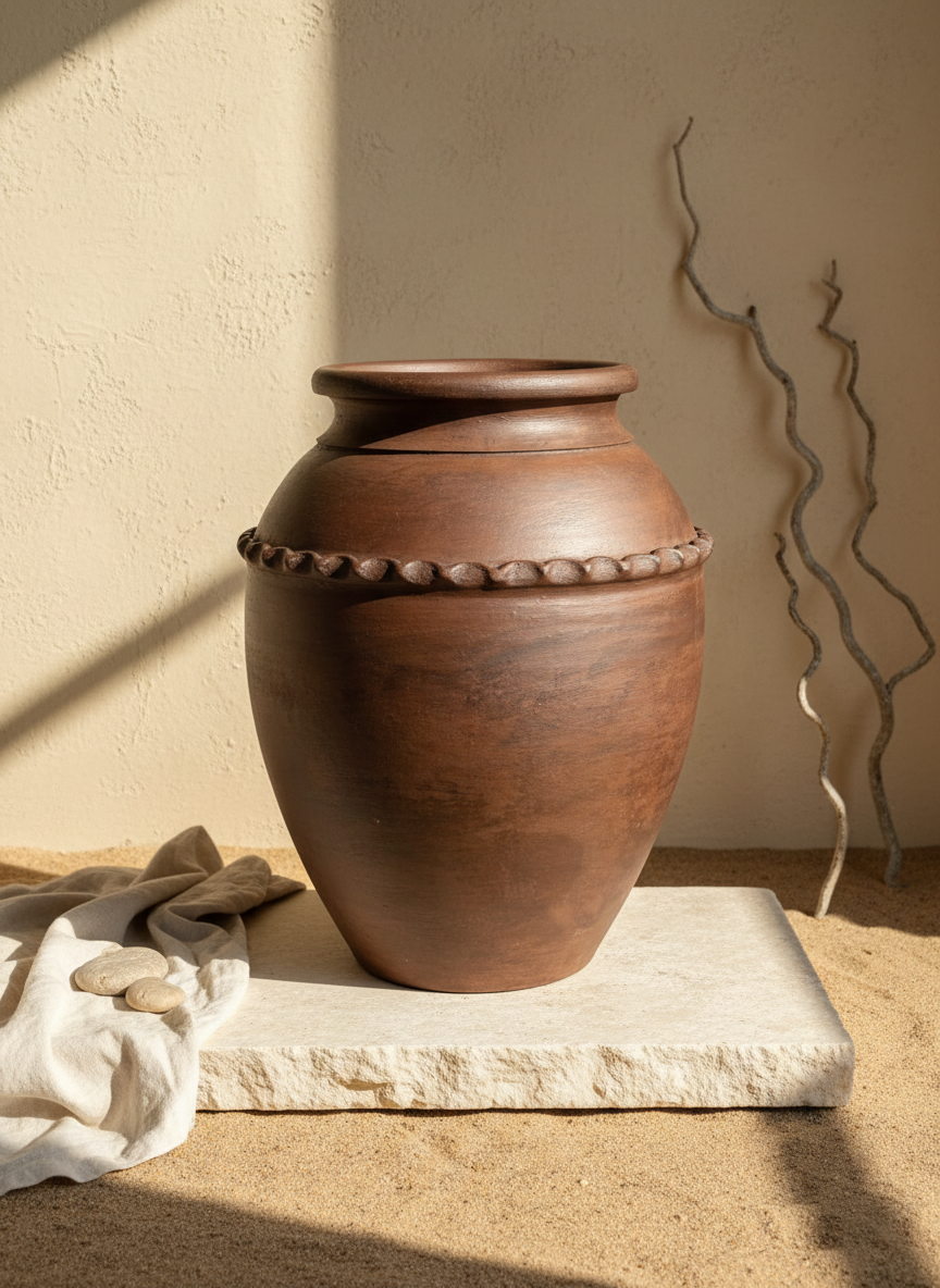 Vaso terracota artesanal RÚSTICO T feito à mão Portugal.  Decoração de interiores e exteriores; Estilos minimalista, rústico, mediterrânico, Japandi, estilo wabi-sabi e farmehouse.   Design biofílico;