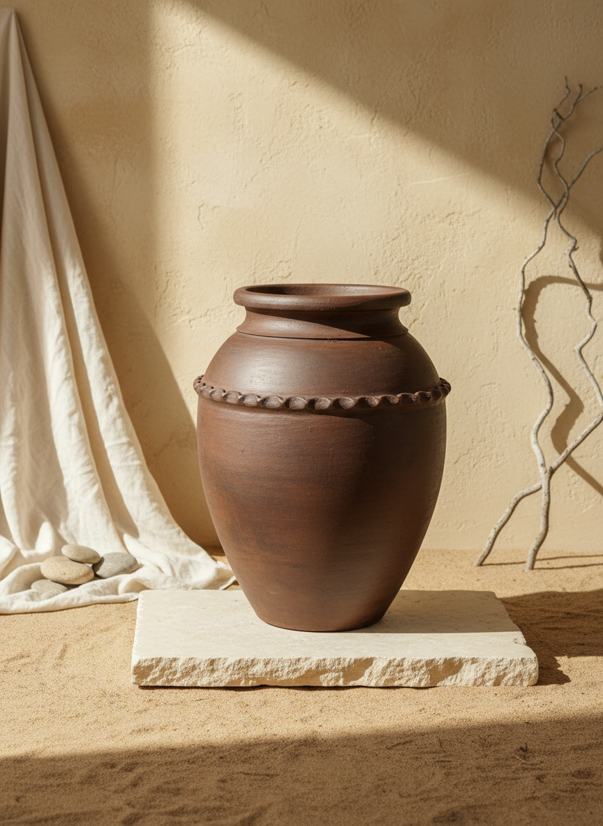 Vaso terracota artesanal RÚSTICO T feito à mão Portugal.  Decoração de interiores e exteriores; Estilos minimalista, rústico, mediterrânico, Japandi, estilo wabi-sabi e farmehouse.   Design biofílico;