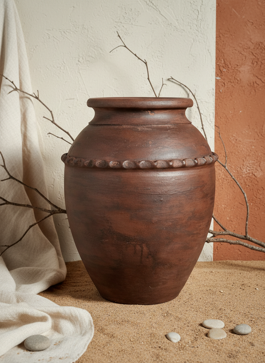 Vaso terracota artesanal RÚSTICO T feito à mão Portugal.  Decoração de interiores e exteriores; Estilos minimalista, rústico, mediterrânico, Japandi, estilo wabi-sabi e farmehouse.   Design biofílico;