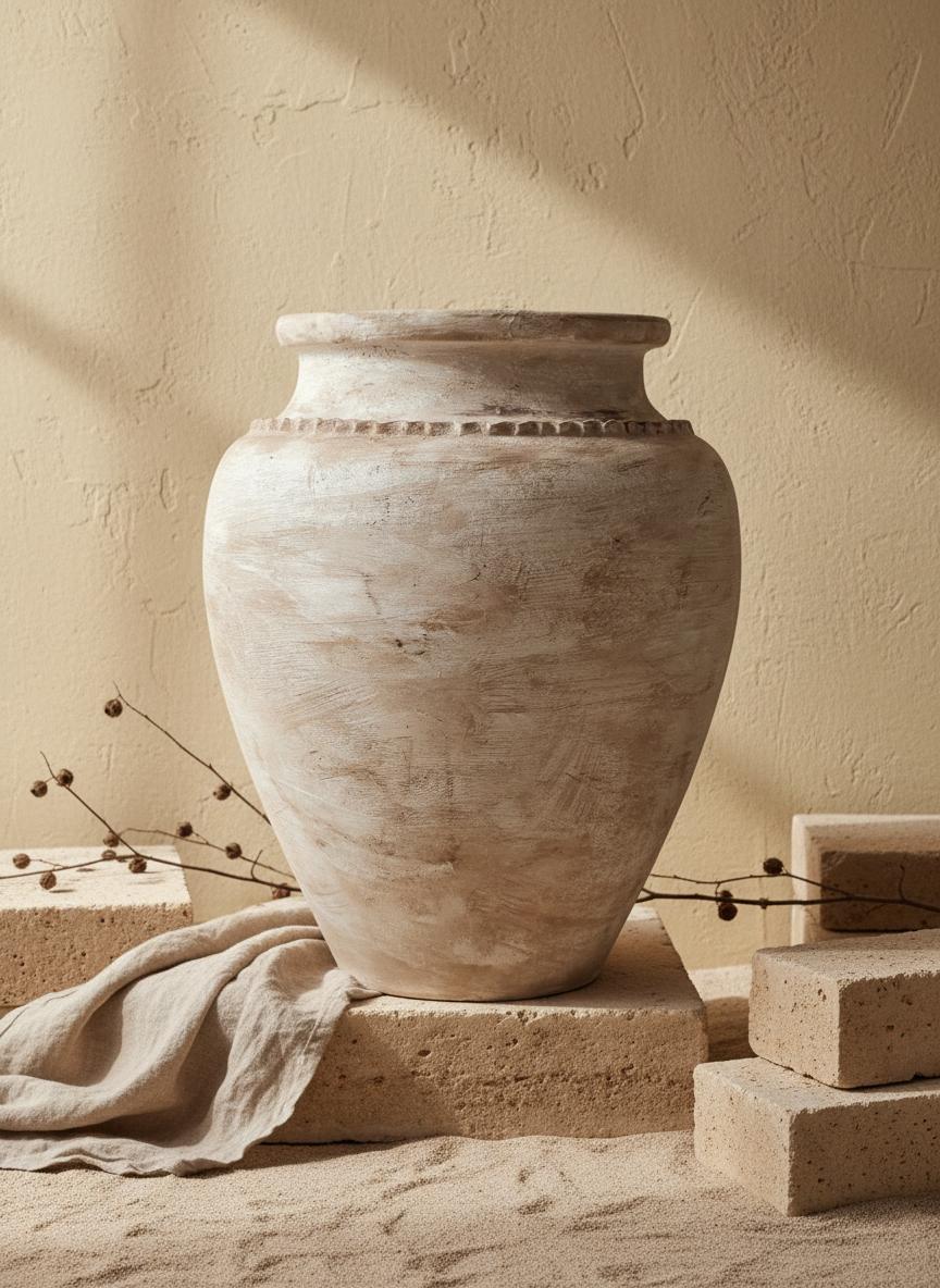 Vaso terracota artesanal RÚSTICO U feito à mão Portugal. Decoração de interiores e exteriores;  Desing biofílico; Estilos cottagecore, rústico, mediterrânico, Japandi,  wabi-sabi e farmehouse. 
