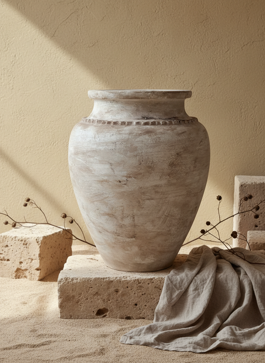 Vaso terracota artesanal RÚSTICO U feito à mão Portugal. Decoração de interiores e exteriores;  Desing biofílico; Estilos cottagecore, rústico, mediterrânico, Japandi,  wabi-sabi e farmehouse. 