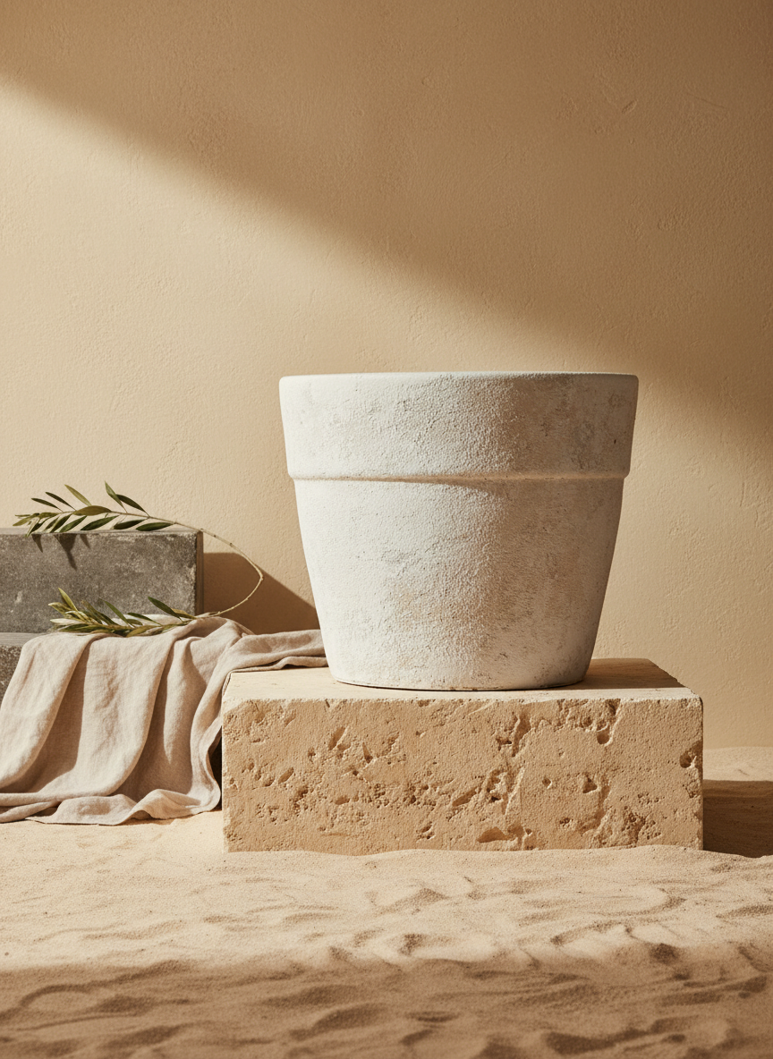 Vaso terracota artesanal  EXC 4, feito à mão em Portugal. Decoração wabi-sabi, farmhouse, Japandi, minimalista, mediterrânica, cottagecore e moderno.  Decoração orgânica sustentável; design biofílico;