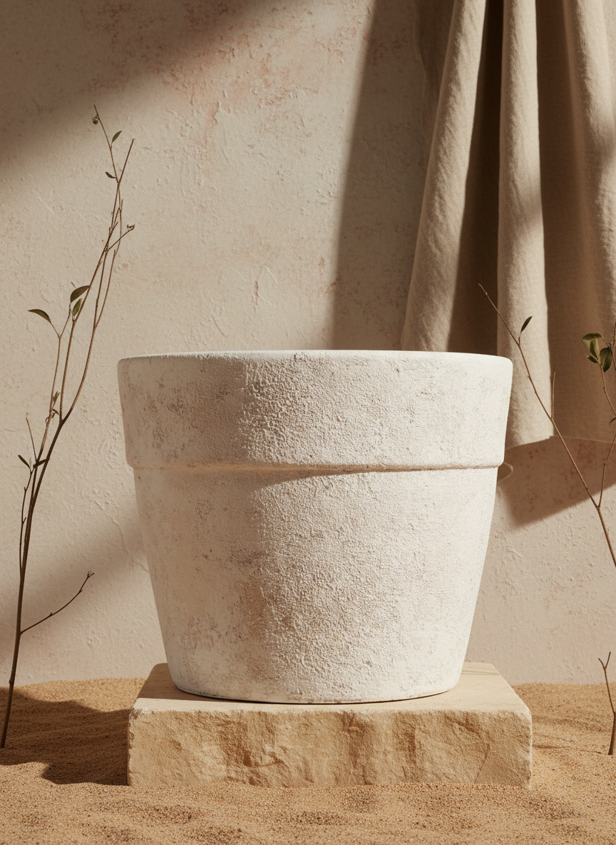 Vaso terracota artesanal  EXC 4, feito à mão em Portugal. Decoração wabi-sabi, farmhouse, Japandi, minimalista, mediterrânica, cottagecore e moderno.  Decoração orgânica sustentável; design biofílico;