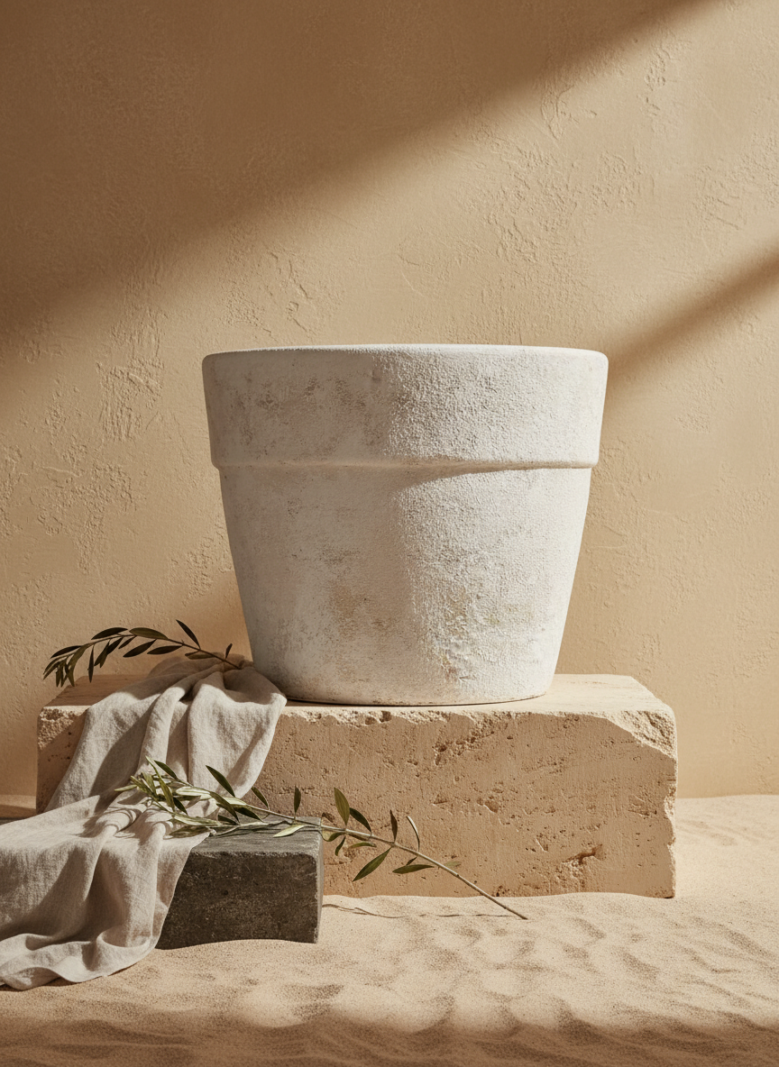 Vaso terracota artesanal  EXC 4, feito à mão em Portugal. Decoração wabi-sabi, farmhouse, Japandi, minimalista, mediterrânica, cottagecore e moderno.  Decoração orgânica sustentável; design biofílico;