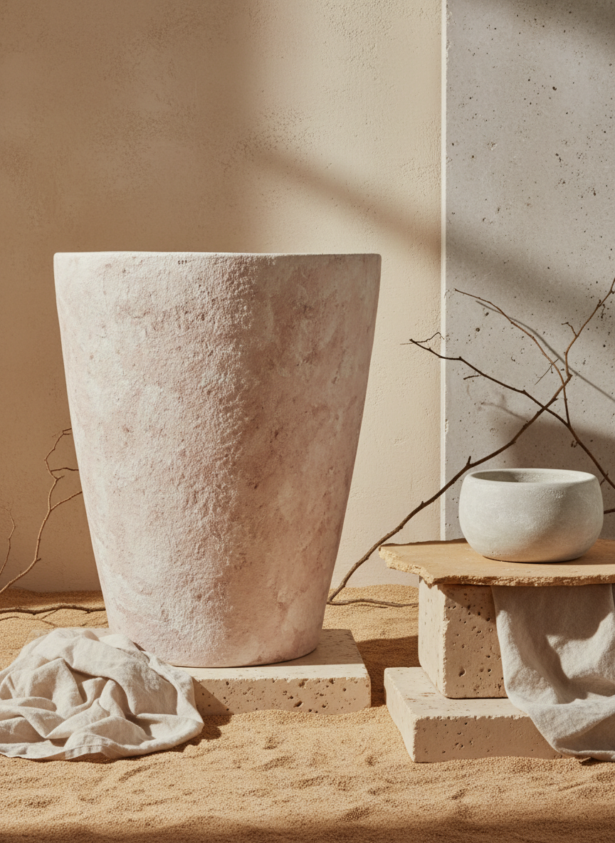 Vaso terracota artesanal  EXC 6, handmade em Portugal, decoração wabi-sabi, farmhouse, Japandi, minimalista, mediterrânica, cottagecore e moderno. Decoração sustentável e design de interiores; design biofílico;