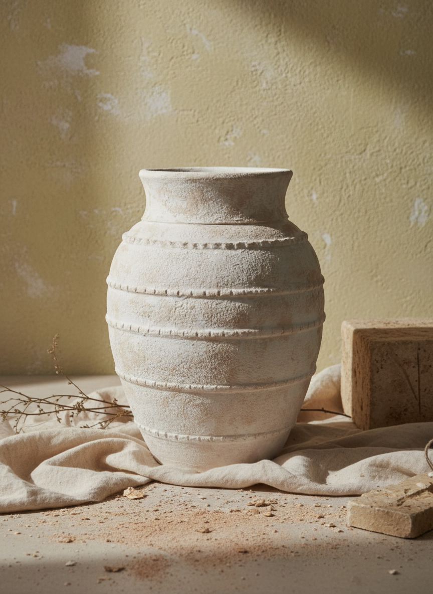Vaso terracota artesanal LAMOUR C feito à mão Portugal. Decoração e design de interiores; decoração e design biofílico; Decoração minimalista, wabi-sabi, rústica, mediterrânico e farmehouse. 