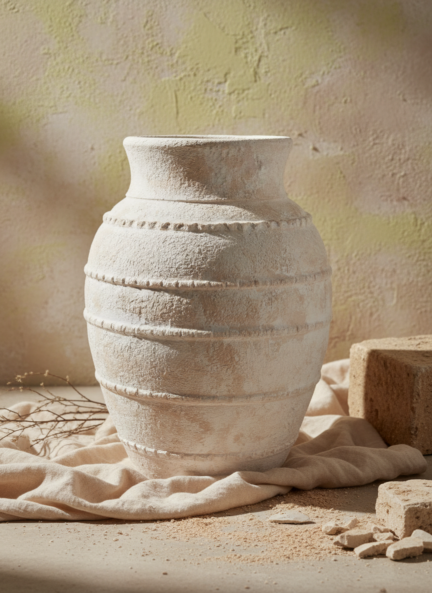 Vaso terracota artesanal LAMOUR C feito à mão Portugal. Decoração e design de interiores; decoração e design biofílico; Decoração minimalista, wabi-sabi, rústica, mediterrânico e farmehouse. 