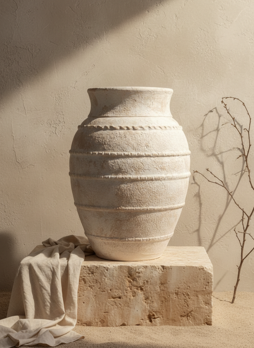 Vaso terracota artesanal LAMOUR C feito à mão Portugal. Decoração e design de interiores; decoração e design biofílico; Decoração minimalista, wabi-sabi, rústica, mediterrânico e farmehouse. 