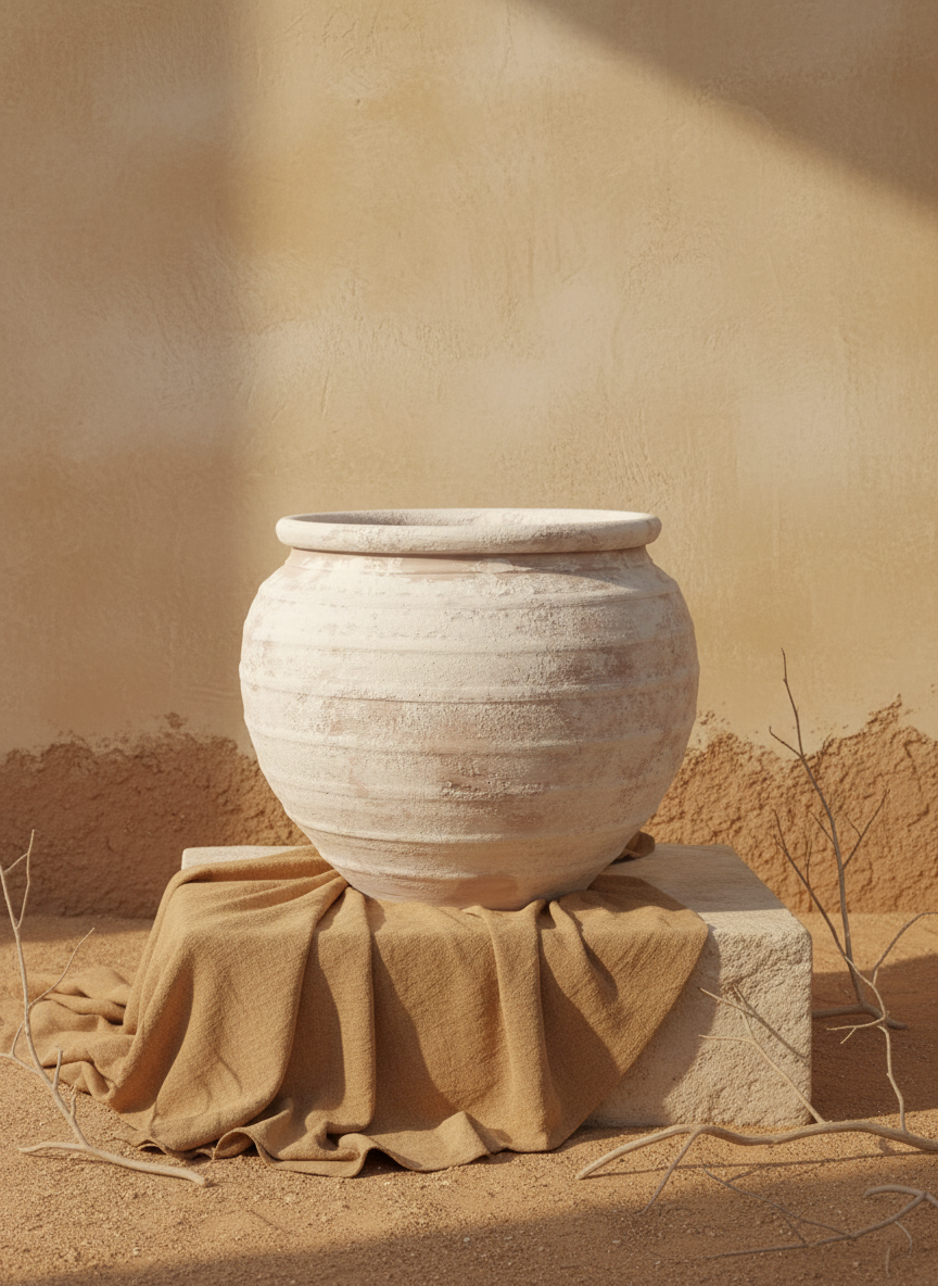 Vaso terracota artesanal  EXC 7, feito à mão em Portugal.  Decoração wabi-sabi, farmhouse, Japandi, minimalista, mediterrânica, cottagecore e moderno.  Decoração orgânica sustentável; design biofílico;