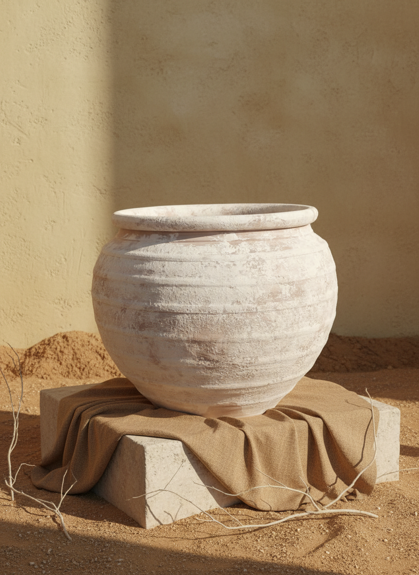 Vaso terracota artesanal  EXC 7, feito à mão em Portugal.  Decoração wabi-sabi, farmhouse, Japandi, minimalista, mediterrânica, cottagecore e moderno.  Decoração orgânica sustentável; design biofílico;