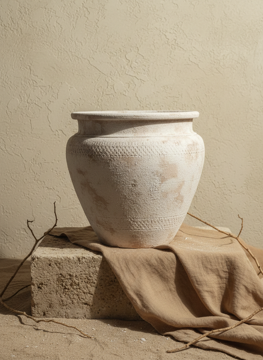 Vaso terracota artesanal  EXC 8, handmade em Portugal.  Decoração minimalista, mediterrânica, cottagecore e moderno.  Decoração orgânica sustentável; design biofílico;