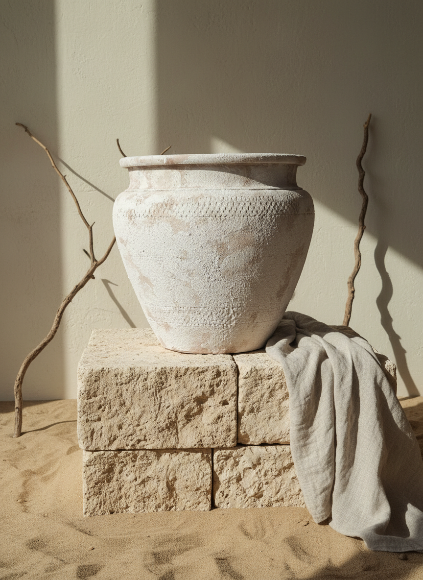 Vaso terracota artesanal  EXC 8, handmade em Portugal.  Decoração minimalista, mediterrânica, cottagecore e moderno.  Decoração orgânica sustentável; design biofílico;
