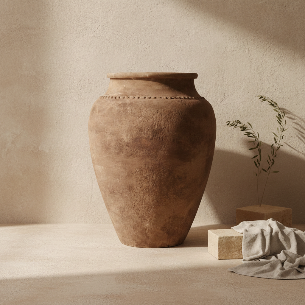 Vaso terracota artesanal RÚSTICO Y feito à mão em Portugal. decoração e design biofílico; Decoração wabi-sabi, minimalista, rústica, mediterrânica, cottagecore e farmhouse . Decoração e design de interiores; 
