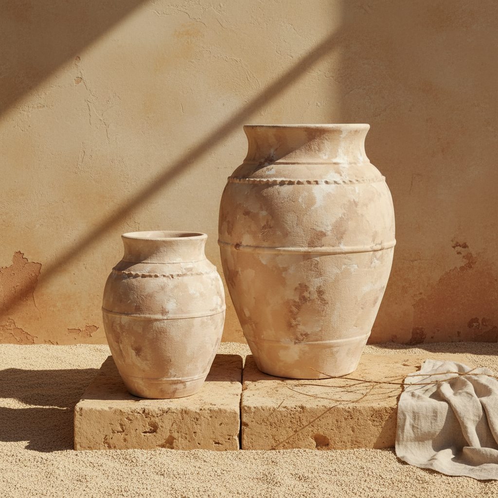 Vaso terracota artesanal LAMOUR G feito à mão Portugal. Decoração orgânica; Decoração sustentável; Design de interiores; decoração e design biofílico; Decoração minimalista, wabi-sabi, rústica, mediterrânico e farmehouse. 