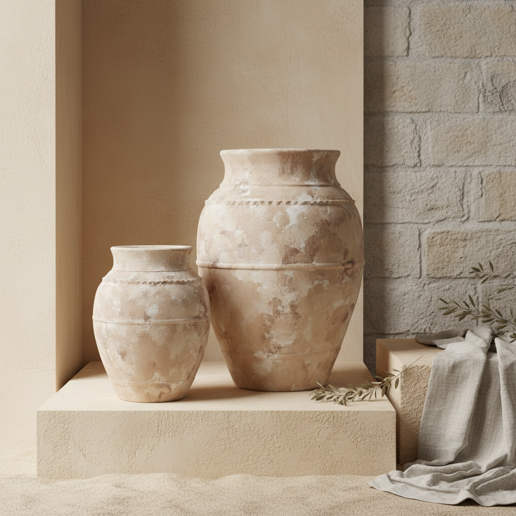 Vaso terracota artesanal LAMOUR G feito à mão Portugal. Decoração orgânica; Decoração sustentável; Design de interiores; decoração e design biofílico; Decoração minimalista, wabi-sabi, rústica, mediterrânico e farmehouse. 