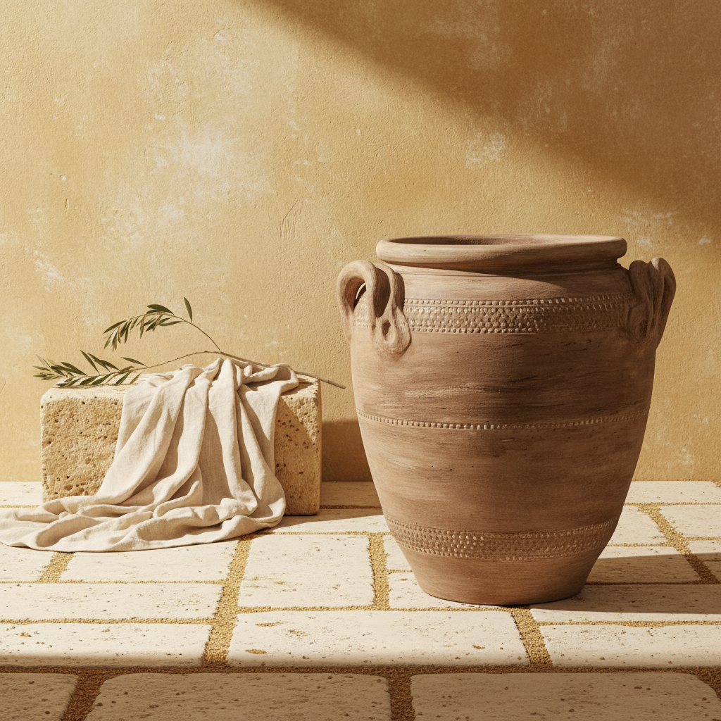 Vaso terracota artesanal RÚSTICO Z.1 made in Portugal. Estilo orgânico. Decoração wabi-sabi, minimalista, rústico, mediterrânico, Japandi e farmehouse. Decoração e design de interiores; decoração e design biofílico;