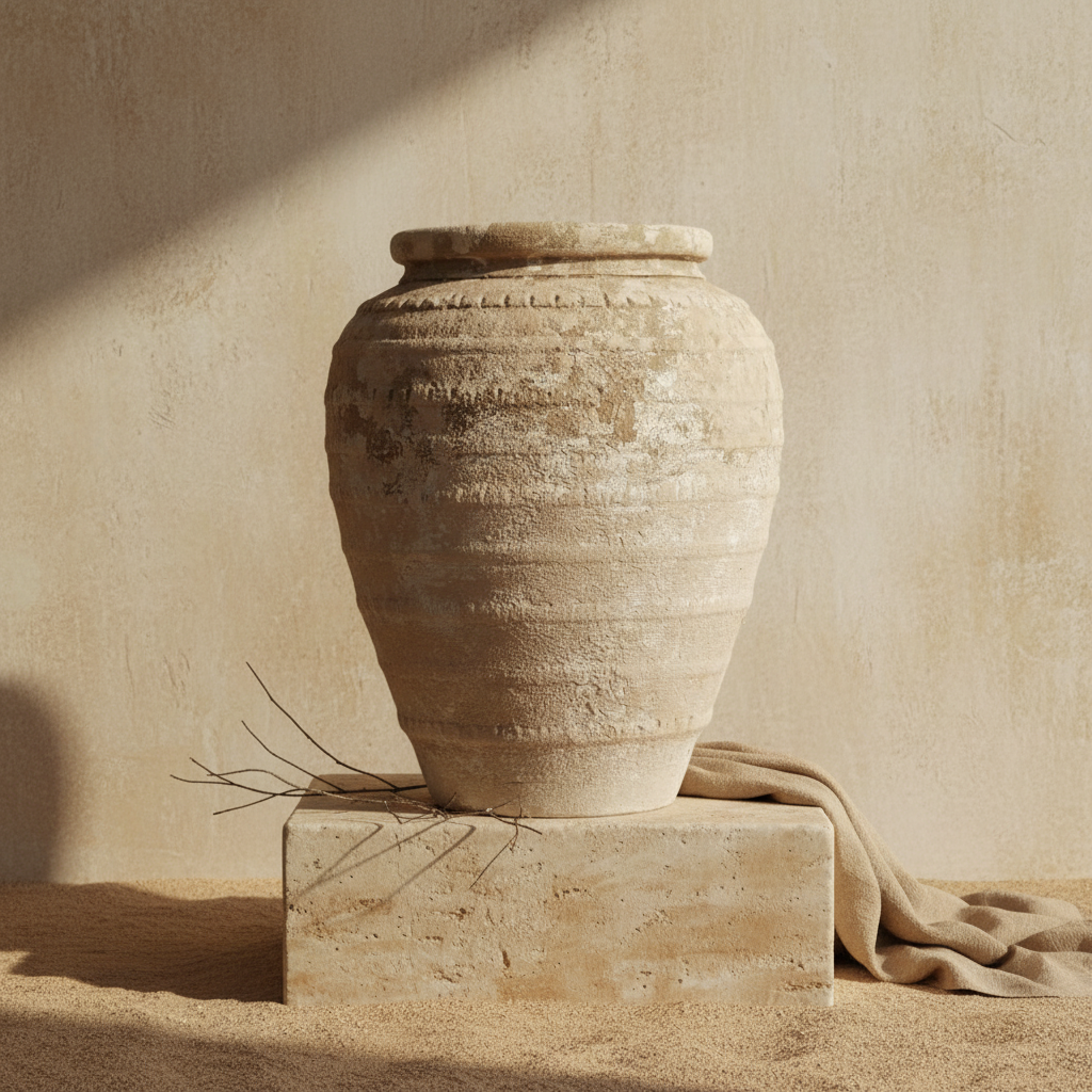 Vaso terracota artesanal Marua D, MADE IN Portugal. Decoração orgânica; Estilo wabi-sabi, minimalista, rústico, mediterrânico, moderno e outras. Decoração sustentável e design de interiores; design biofílico;