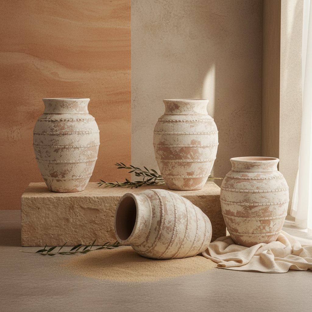 Vaso terracota artesanal LAMOUR H feito à mão Portugal. Decoração orgânica. Decoração e design de interiores; decoração e design biofílico; Decoração minimalista, wabi-sabi, rústica, mediterrânico e farmehouse. 