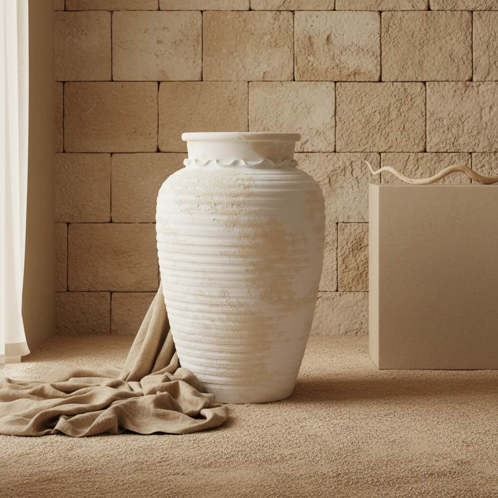 Vaso terracota artesanal EXCLUSIVO Y.2 feito à mão Portugal. Decoração sustentável; decoração e design biofílico; Decoração minimalista, wabi-sabi, rústica, mediterrânico e farmehouse.  Design de interiores; 