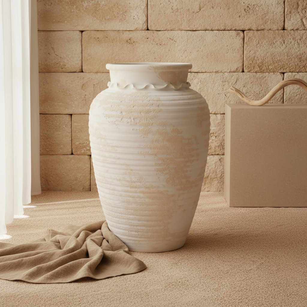 Vaso terracota artesanal EXCLUSIVO Y.2 feito à mão Portugal. Decoração sustentável; decoração e design biofílico; Decoração minimalista, wabi-sabi, rústica, mediterrânico e farmehouse.  Design de interiores; 