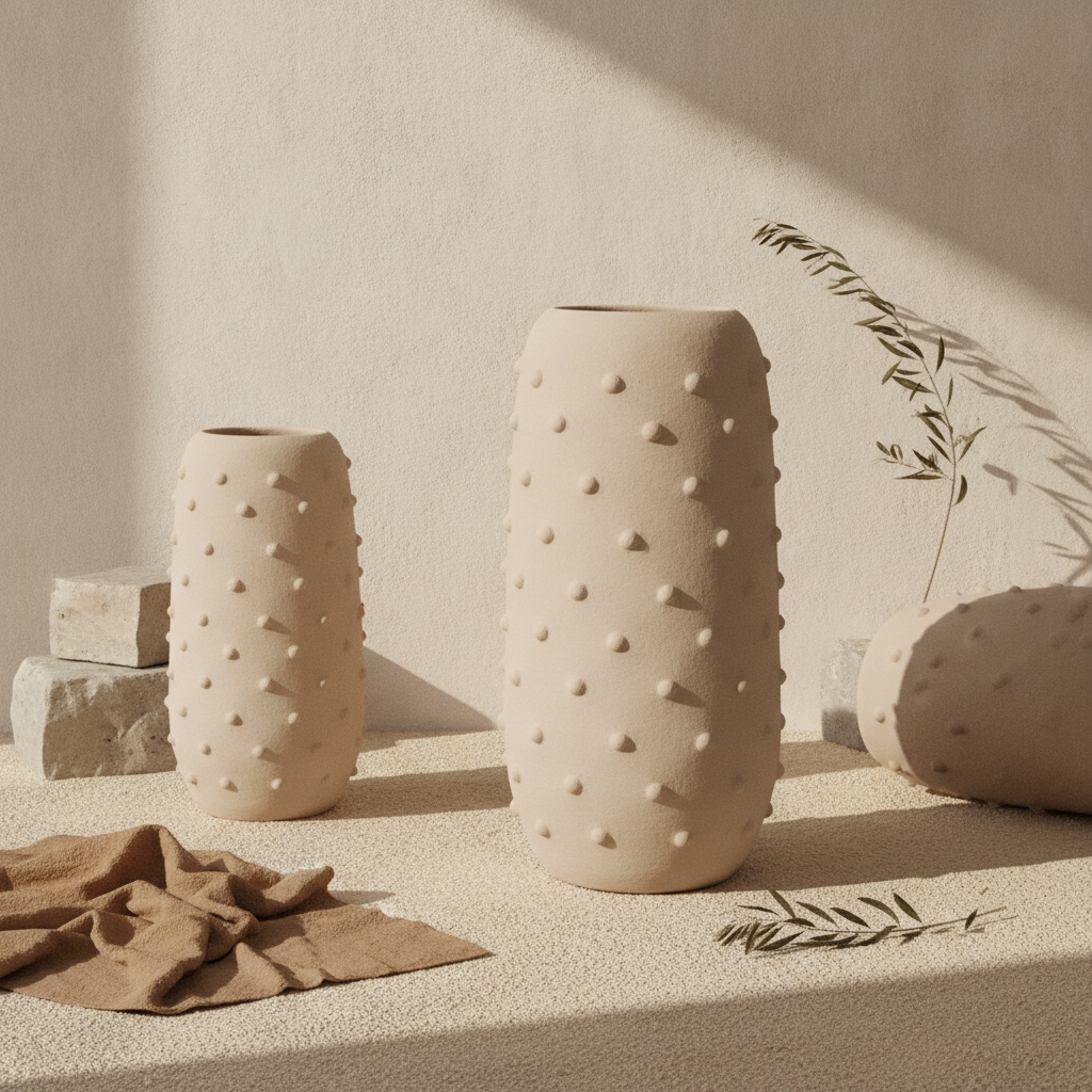 Vaso terracota artesanal  EXC 21, handmade em Portugal. Design de interiores sustentável; design biofílico. Decoração wabi-sabi, farmhouse, Japandi, minimalista, mediterrânica, cottagecore e moderno.  Decoração orgânica;